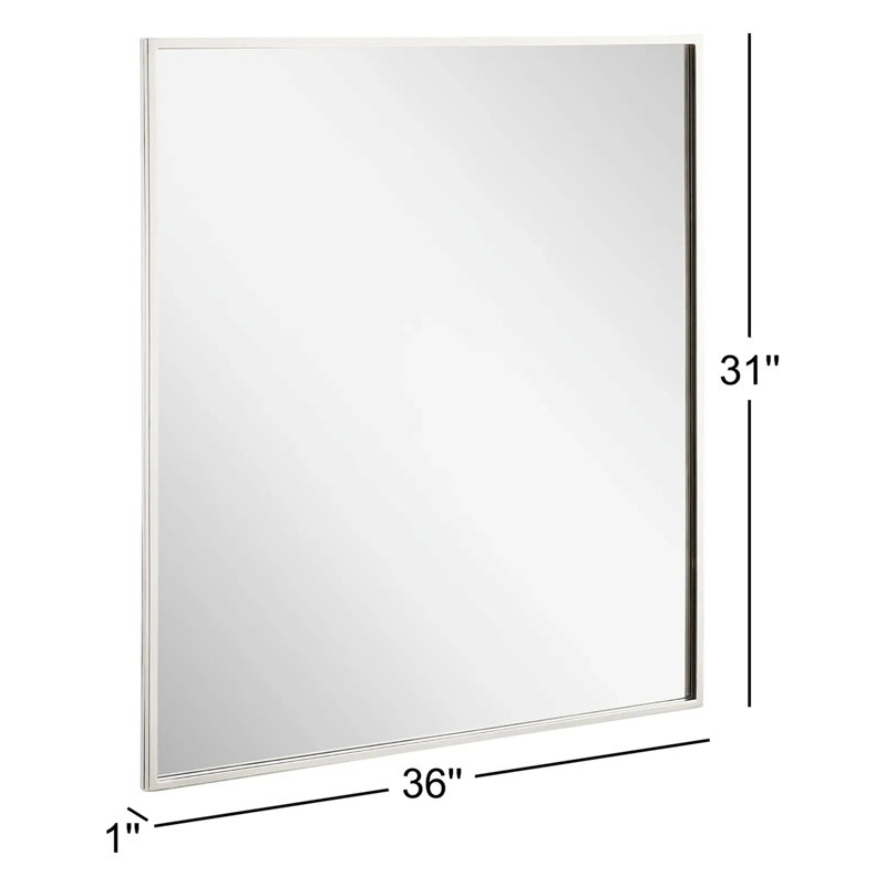 Miroir de salle de bain Carpini, Nickel