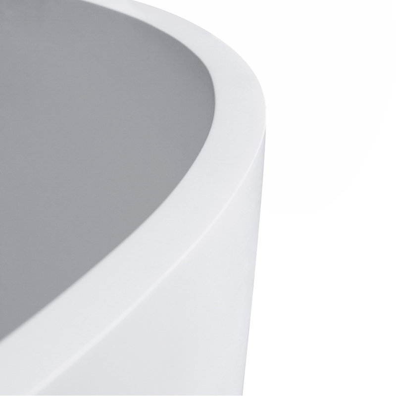 59 Inch Small Size Artificial Stone Solid Surface Freestanding Bathroom Bathtub