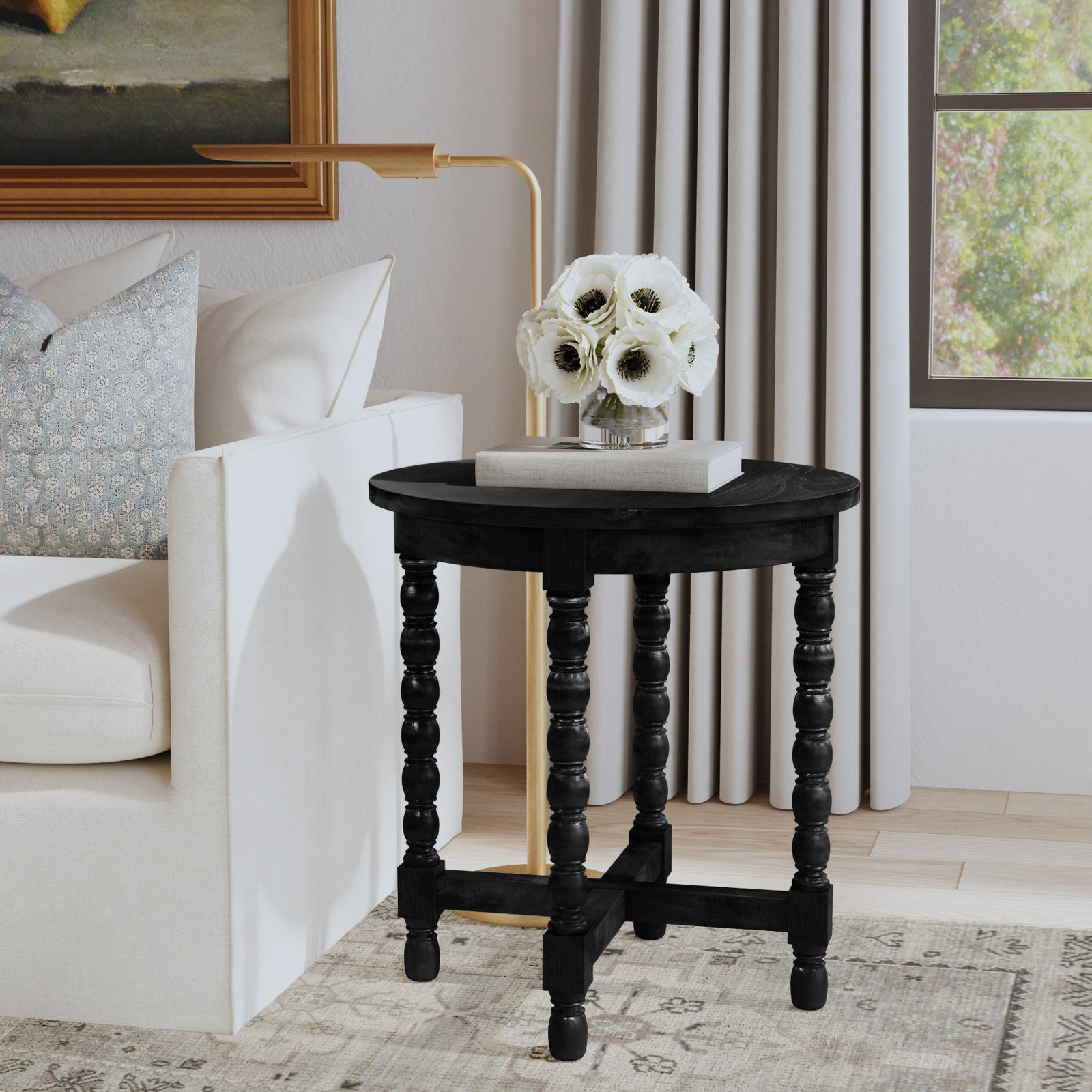 Baen 22" End Table, Black