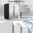 24" Silver Beverage Refrigerator with French Doors 150-Can Capacity, Built-in or Freestanding Beer and Drink Cooler