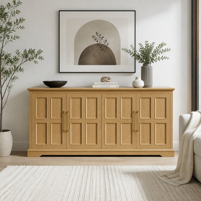 Large Farmhouse Sideboard Buffet Cabinet with Ample Storage, Versatile for Kitchen and Dining Room