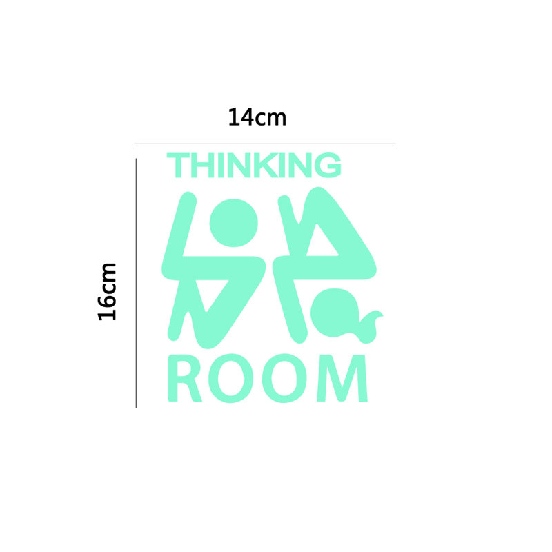 Toilet Glow in Dark Wall Sticker Set