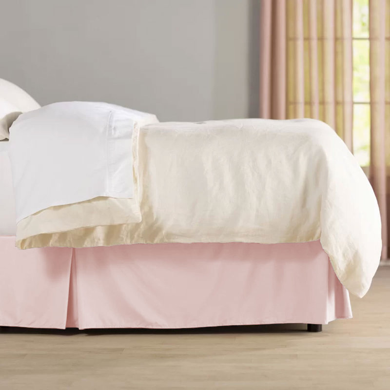 14" Soft Microfiber Bed Skirt - Basics by Wayfair™, Full, Rose Blush