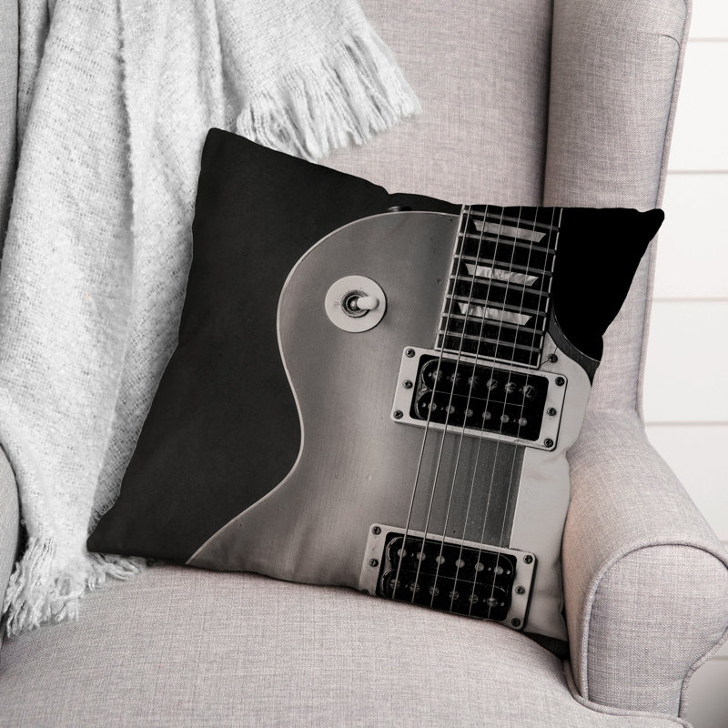 Outdoor Reversible Throw Pillow, Black