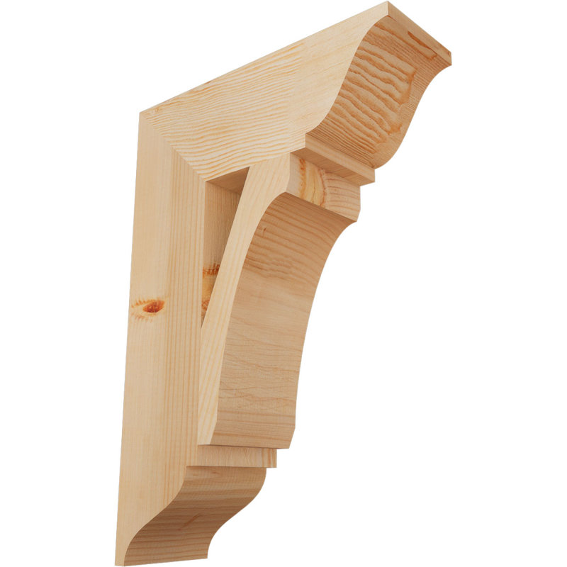 Support en bois rustique traditionnel BKTLEC01, Douglas (lisse), H 26 po x l 5,5 po x P 18 po
