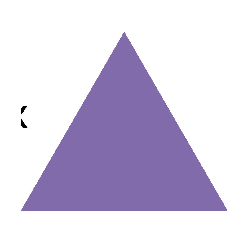Décalcomanie murale motif triangle, H 8 po x l 8 po x P 0,01 po, Lavande
