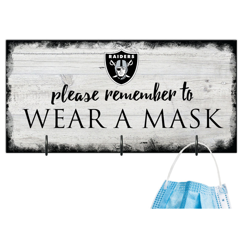 3 - Hook Wall Mounted Coat Rack, Oakland Raiders
