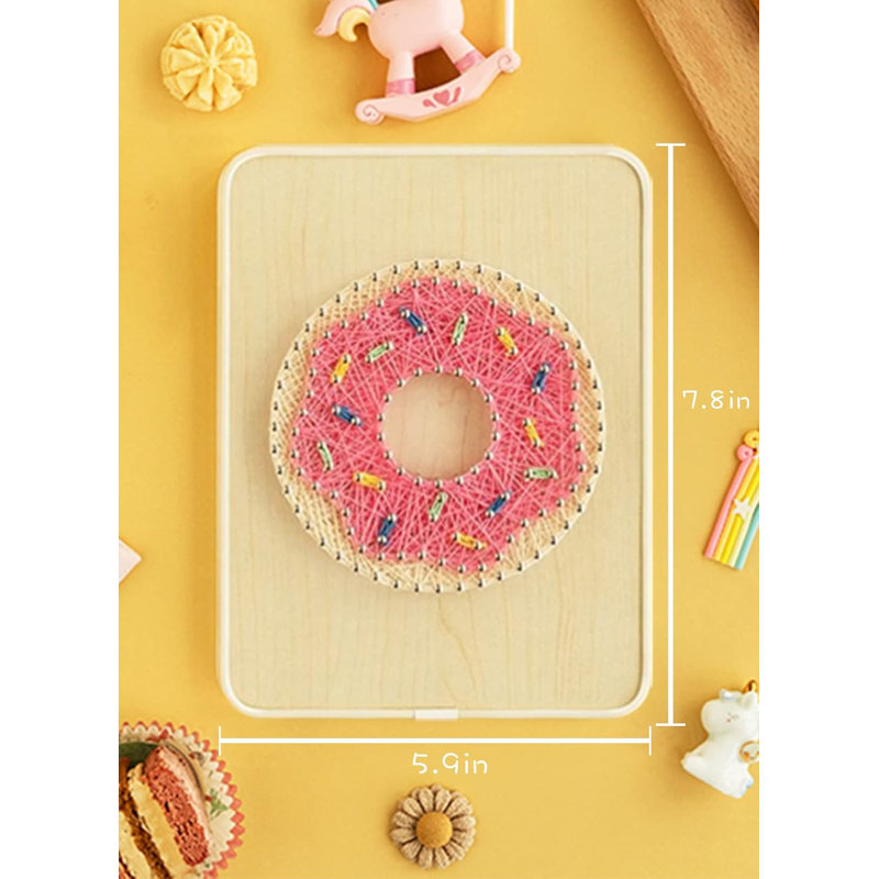 Ensemble de bricolage à cordes - Donut. Trousse d'artisanat Wizardi F07-M12-3-DHBC28012