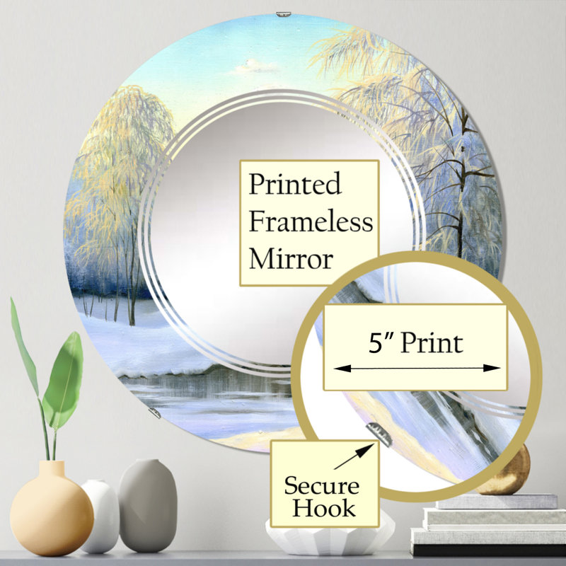Miroir de salle de bain mural rond, 24 po x 24 po