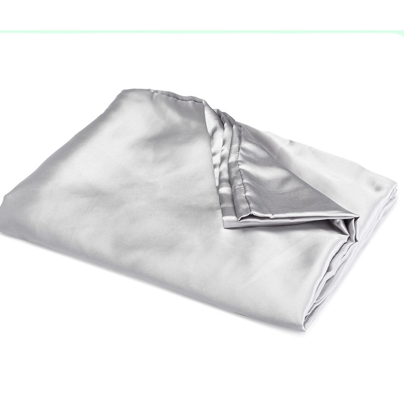 Cooling Body Pillowcase - Hair & Pillow Cover, Envelope Closure, Gray, 20" - Slip Cooling Technology, Body Size Case