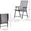 De 2 chaises d'extérieur pliantes, de chaises de patio empilables, pour la pelouse, le camping, la plage. Métal, gris, sans assemblage, capacité de charge de 242 lb