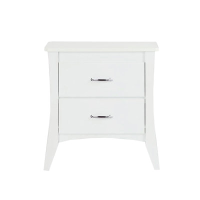 Table de chevet en bois avec 2 tiroirs