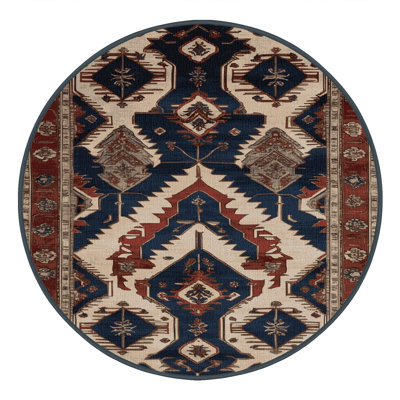 Tapis persan noir lavable à la machine