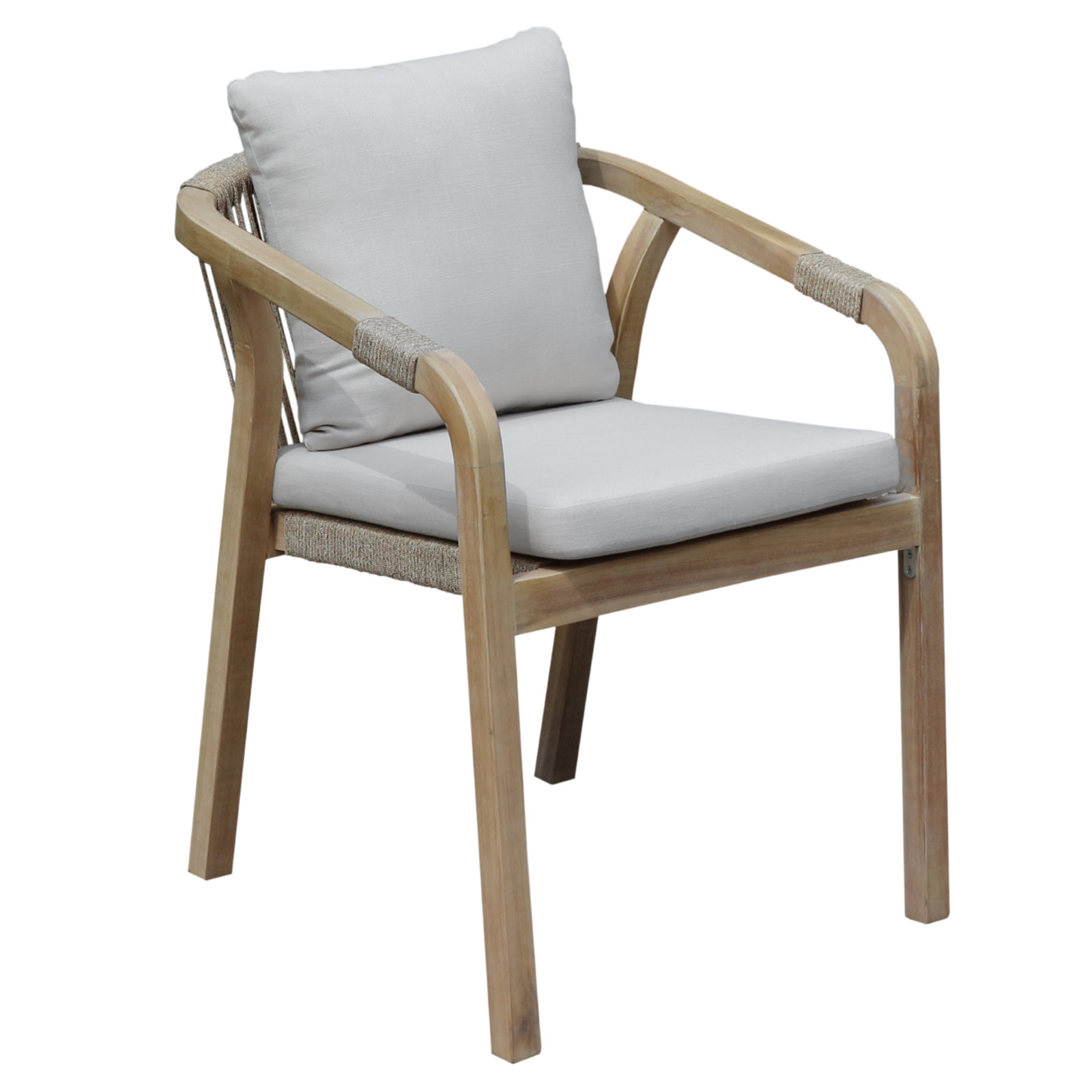 Joly 71" Acacia Patio Dining Set, Beige
