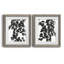 Pothos Silhouette I - ensemble de 2 reproductions de dessins encadrés-501853580-501853581