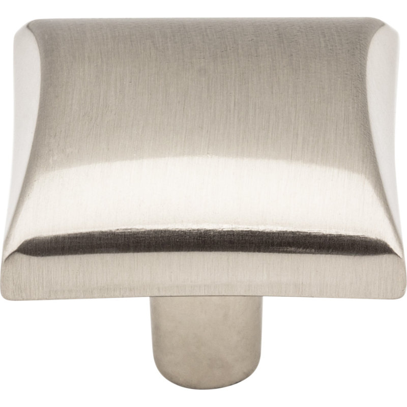 Glendale 1 1/8" Length Square Knob, Satin Nickel