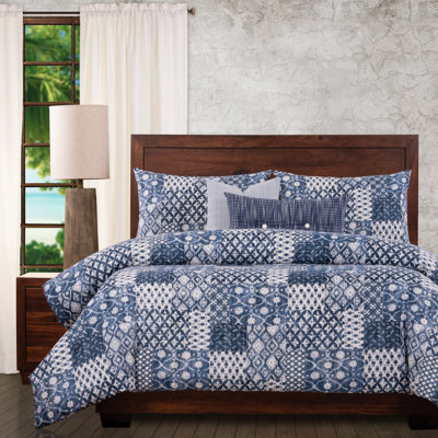 Fishermans Cove Cotton Patchwork Duvet Cover & Insert Set