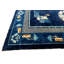 Tapis bleu en laine noué à la main Exciting