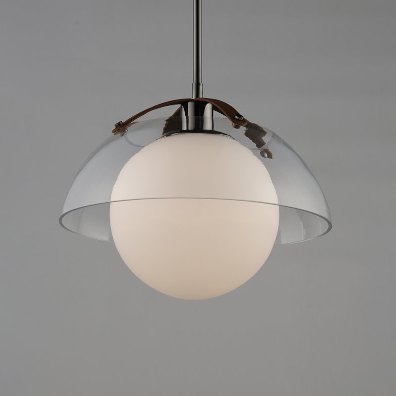 Domain 1 - Light Pendant, Black Chrome, Clear