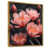 Toile avec cadre flottant or