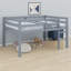 Lit mezzanine en bois avec échelle-1158495975