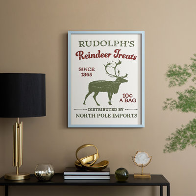 Christmas Farm Sign Collection B Framed Print - Solid Wood