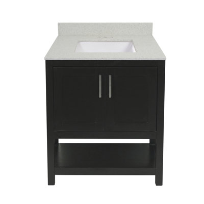 Agu 25'' Single Bathroom Vanity with Quartz Top