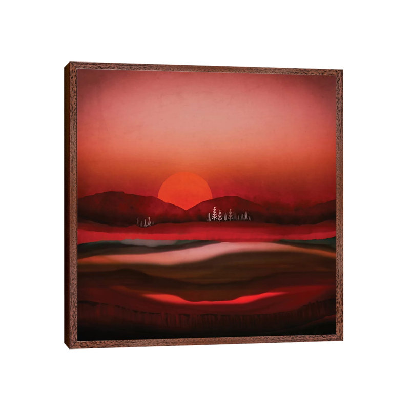 Solitude - Print on Canvas, Brown Framed, 66.04 cm H x 66.04 cm W