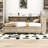 Wood Daybed with Storage Shelves and Three Drawers-1798452597
