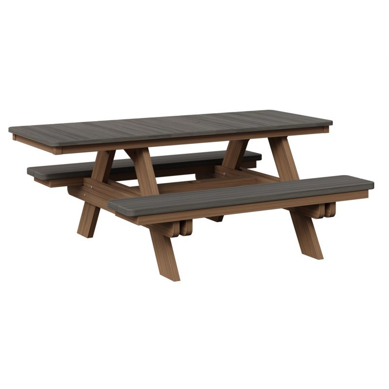Ada Outdoor - Piece Conversation Set, Coastal Gray Top/Antique Mahogany Base