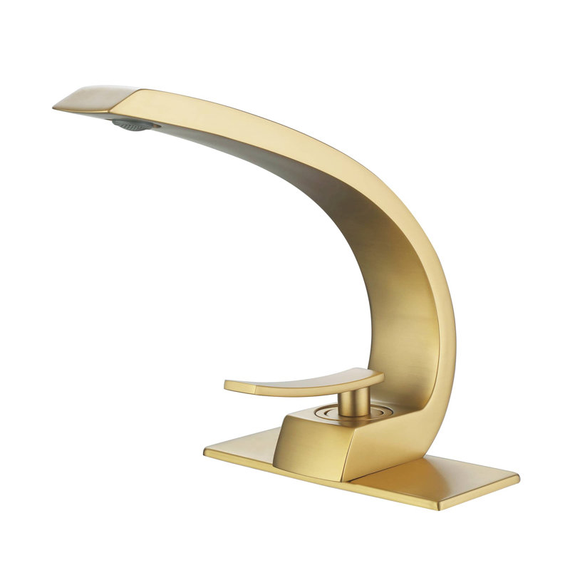 Single-Hole Single-handle Bathroom Faucet, Brushed Gold