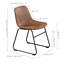 Chaise d'appoint revêtue de similicuir Davey-386379604