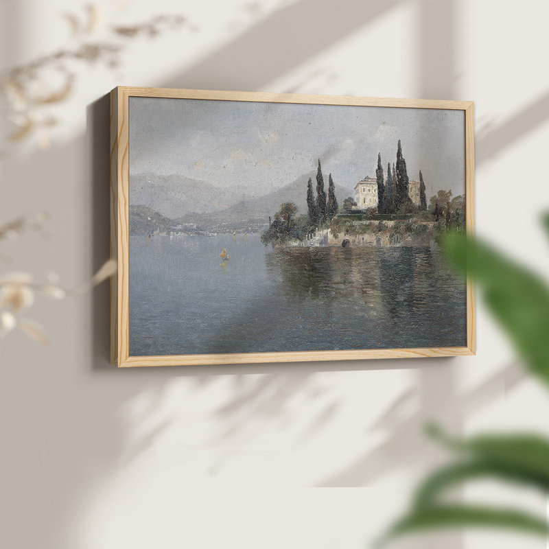 Paysages rétro-Dxviii - reproduction encadrée - réversible, H 16 po x l 20 po, Naturel