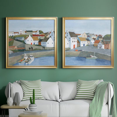 Old Coast Town I Old Coast Town I - 2 Piece Picture Frame Set