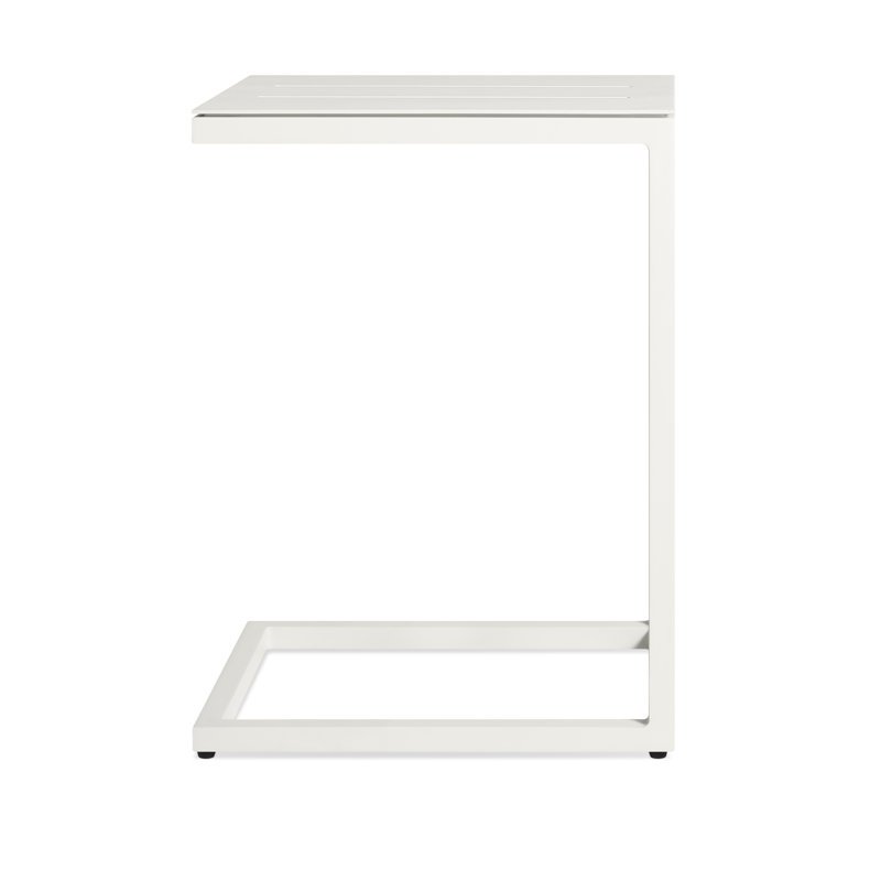 Table d'appoint extérieure H 25 po Skiff, Blanc