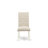 9 Piece Dining Set Includes a Rectangle Dining Room Table with V-Legs and 8 Light Beige Linen Fabric Upholstered Parson Chairs, Wire Brushed Linen White.-383380989-383380991-383380976