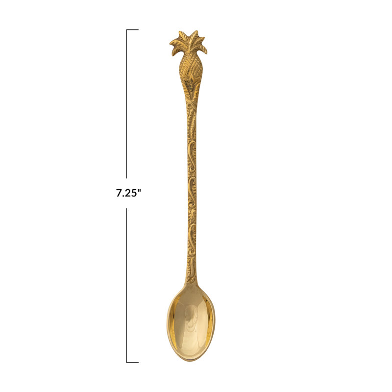 Brass Spoon With Pineapple Shaped Handle
