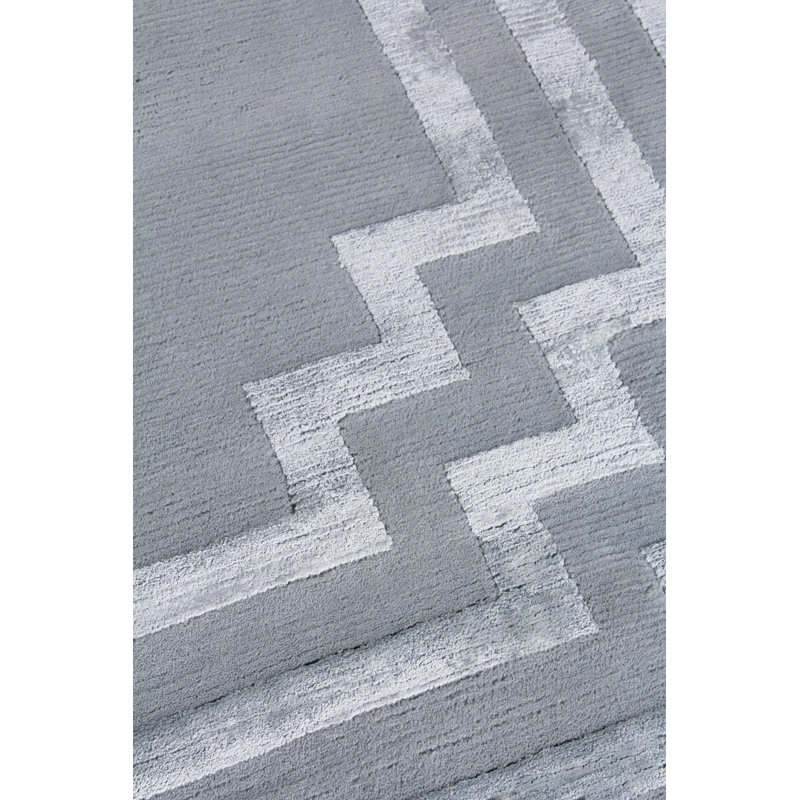Vero Geometric Area Rug, Rectangle 6' x 9', Blue/Aqua