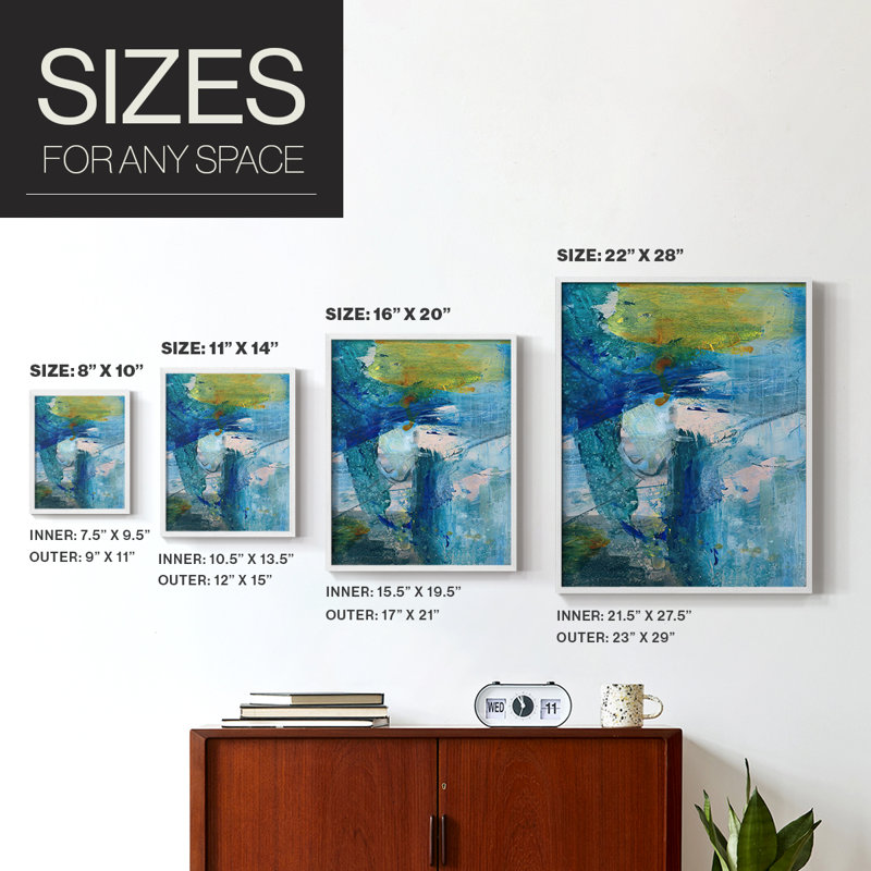 «Spring Winds III», reproduction encadrée - bois massif, Blanc, H 28 po x l 22 po