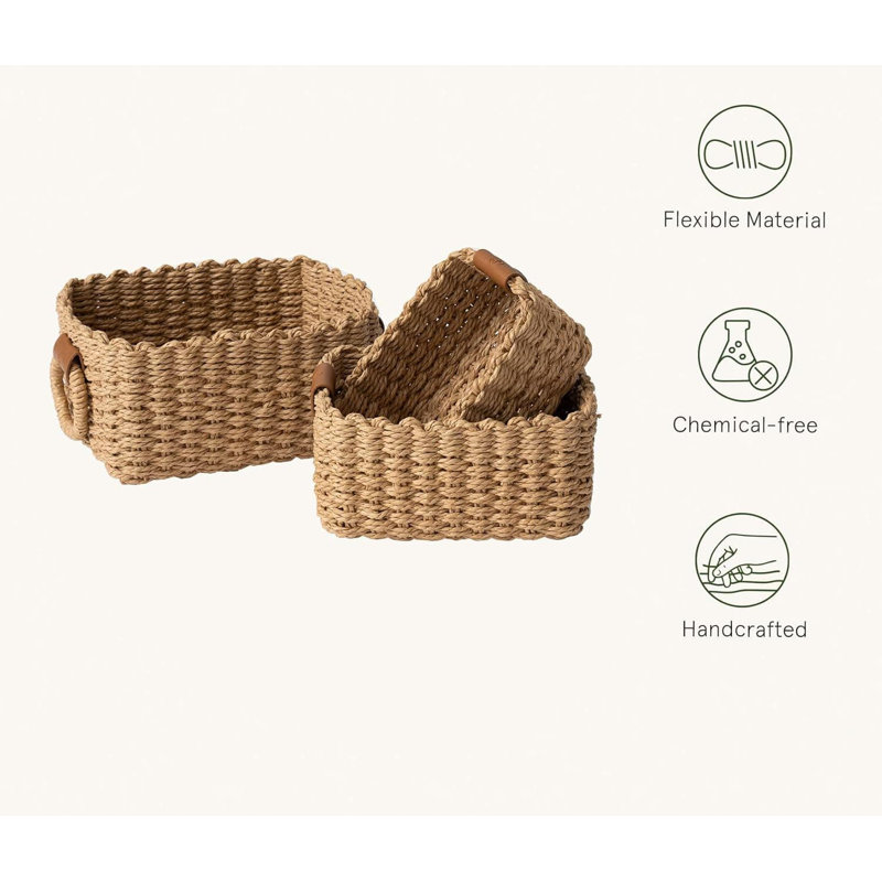 Highland Dunes Paper Decorative Basket