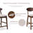 Rozella Solid Wood Counter Height Dining Chairs