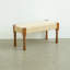 Banc rembourré en noyer foncé-1134742234