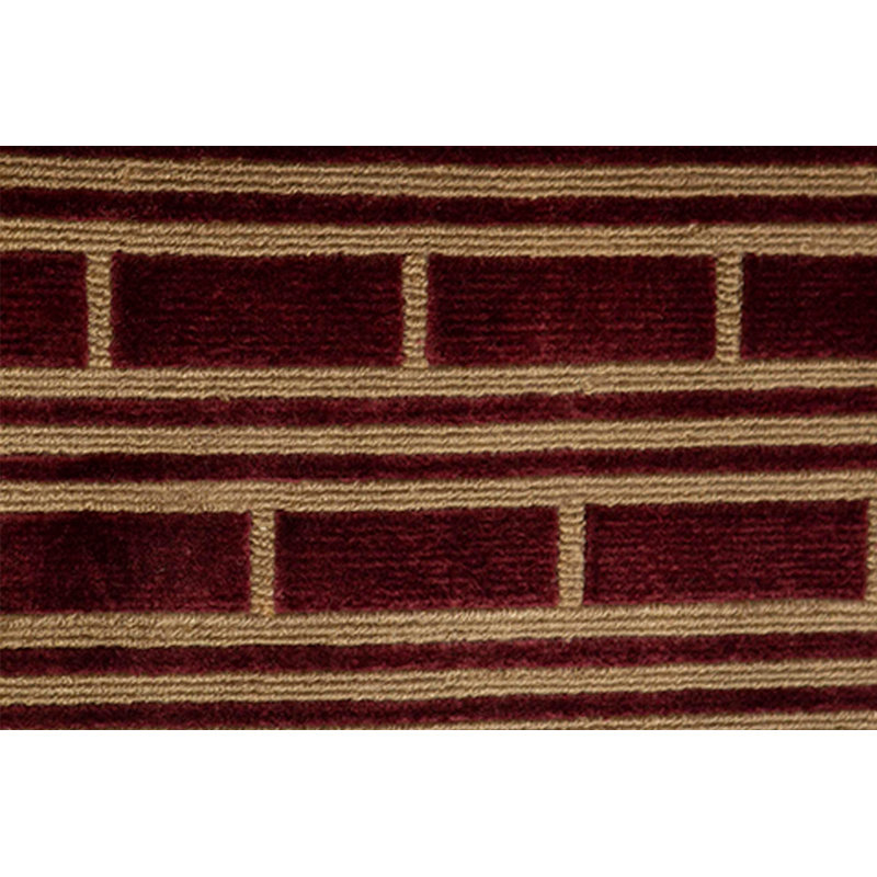 Tapis brun et vin de haute qualité noué à la main