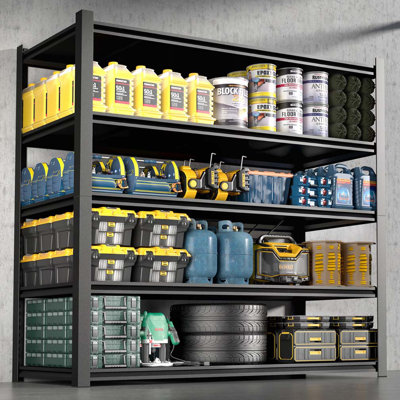 72.05 Inches Metal Garage Storage Rack, Heavy-Duty Steel Moisture-Proof And Waterproof 5-Layer Adjustable Storage Shelving Unit.Designed For Warehouse Storage (food Pantries, Industrial Use)