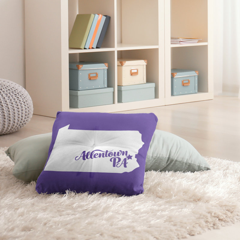 Coussin de plancher touffeté, 26 po x 26 po, Mauve, Allentown