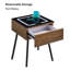 Halya Glass Top End Table