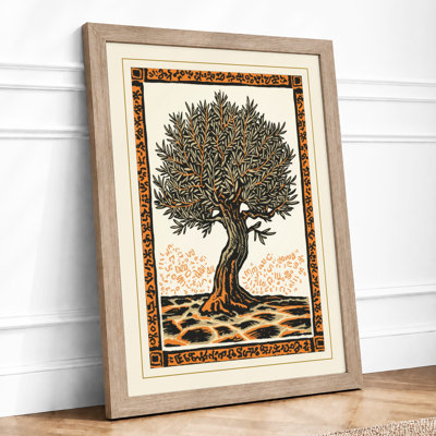 Ancient Olive Tree Botanical - Framed Print