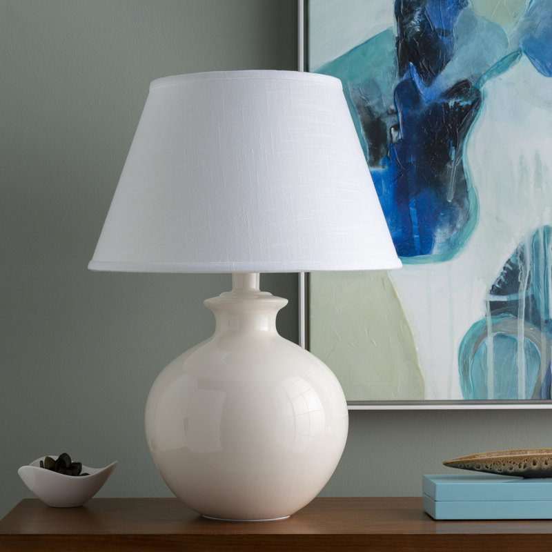 Rita Ceramic Table Lamp, White