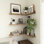 Ensemble de 6 tablettes flottantes en bois, étagères pour décoration murale, tablettes de ferme pour chambre à coucher, étagères de rangement pour salle de bain, étagères à livres pour le salon - brun rustique