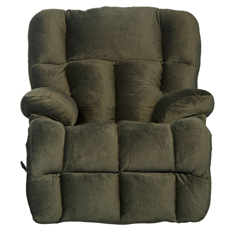 Otley Upholstered Recliner, Green Polyester Blend